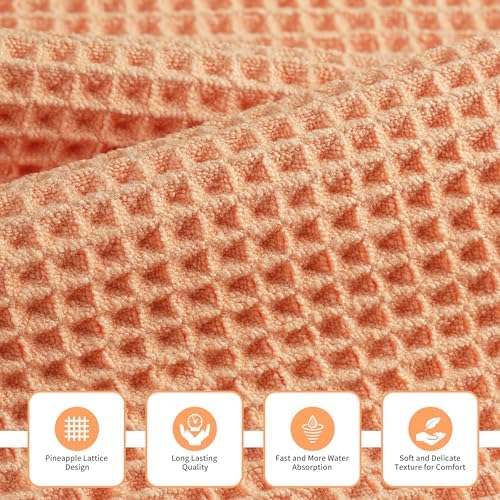 MICROFI Microfiber Waffle Bath Towels, 3 Pieces, Fast Drying, Lint Free - Image 2