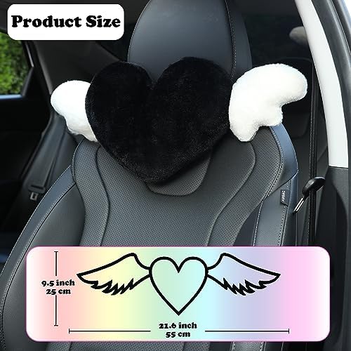 2 Pack Heart Shaped Cute Car Headrest Pillow - Image 2