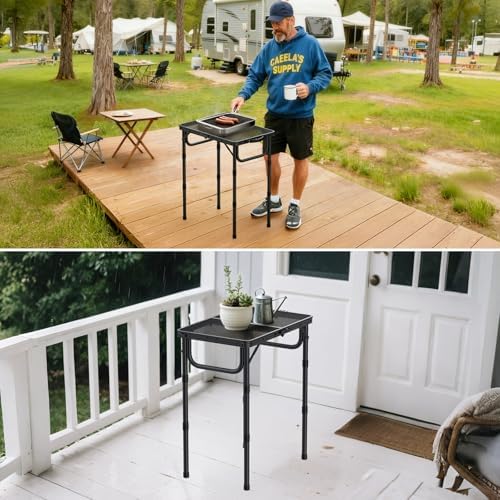 VINTEAM Camping Folding Grill Table | 3 Adjustable Heights | Lightweight - Image 4