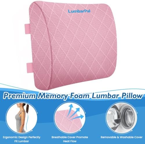 Lumbar Support Pillow for Office Chair, Back Support, Memory Foam - Image 3