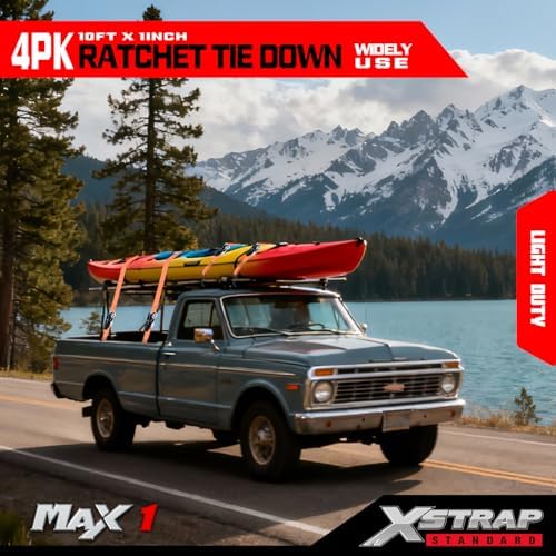 XSTRAP STANDARD 4-PK Ratchet Tie Down Straps - Image 2