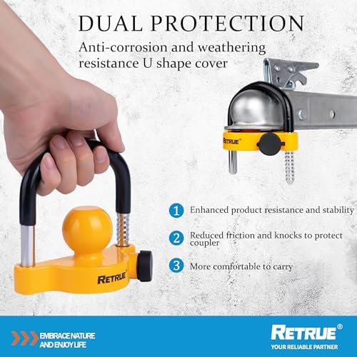 RETRUE Universal Trailer Coupler Hitch Ball Lock, - Image 4