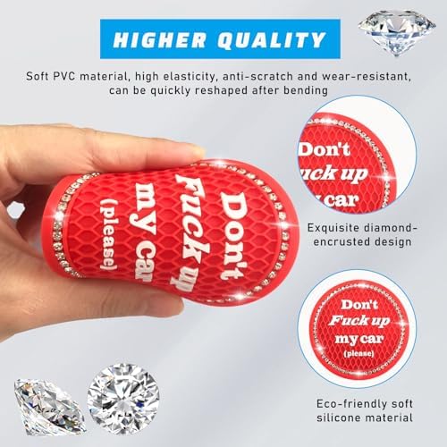 4 PCS Bling Car Cup Coaster, 2.75 Inch Anti-Slip Cup Holder Insert Coasters - Image 3