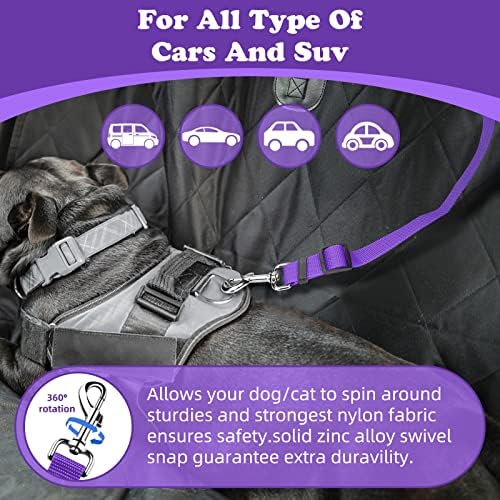 BWOGUE 2 Pack Dog Seat Belt for Car, Headrest Restraint Strap - Image 5