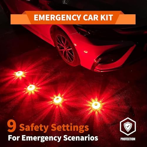12Pack LED Road Flares, Rechargeable Emergency Safety Kit - Image 6