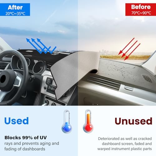 Dash Cover Mat Compatible with Ford F100/F150/F250/F350/Bronco Pickup Truck - Image 3