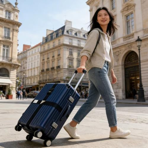 Cross-Strap，Combination Lock Luggage Straps, Adjustable Suitcase Belts - Image 2