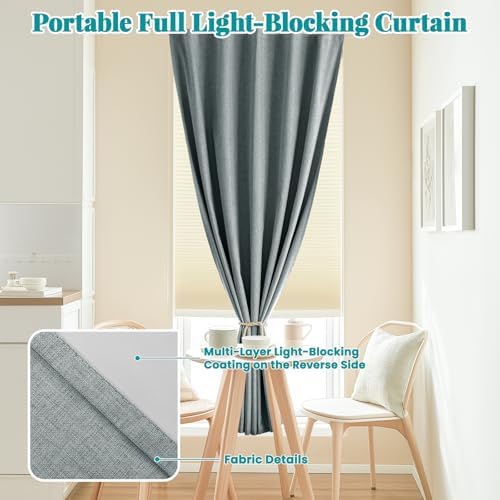 100% Blackout Self Adhesive Portable Curtains - Image 6
