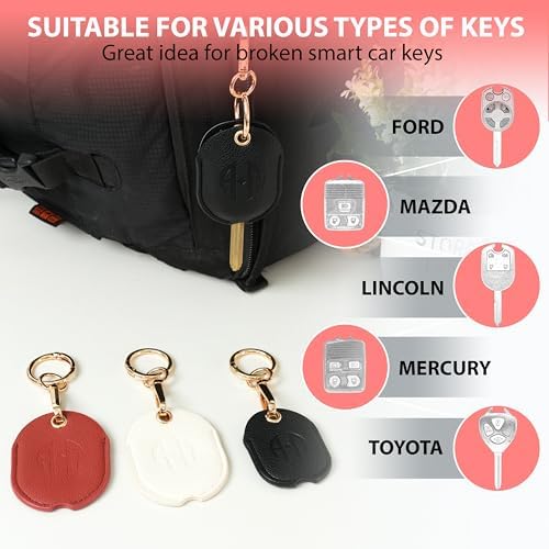 Leather Remote Key Fob Sleeve for Broken Car Key Loop Replacement - Image 5