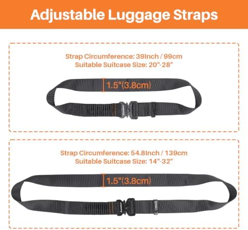 Luggage Connector Straps 2 Pack, Luggage Strap - Image 4