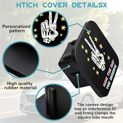 Hitch Cover Fits for 2 Inch Hitch Have the Day You Deserve Trailer Hitch Cover - Image 3