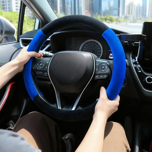SEG Direct Plush Steering Wheel Cover 14.5"-15" Heavy-Duty, Summer Winter - Image 2