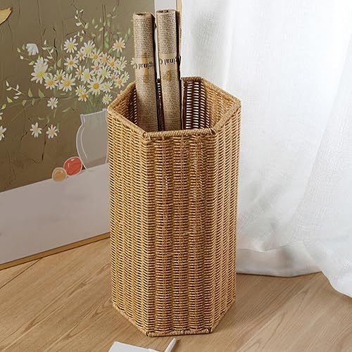 Alipis Woven Umbrella Stand for Entryway Freestanding Umbrella Holder Basket - Image 2