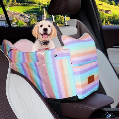 Dog Car Seat for Small Dogs 5-15 lbs by HANMEIANINC