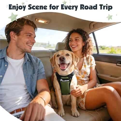 Pawaboo Dog Seat Belt Harness for Car, Seatbelt Harness - Image 2