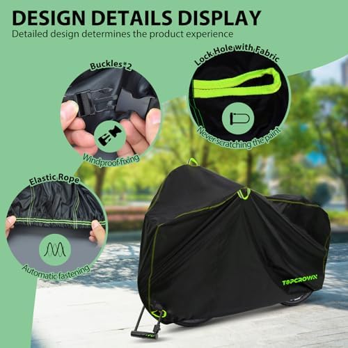Topcrown Bike Cover Waterproof Outdoor Storage Bicycle Cover - Image 5