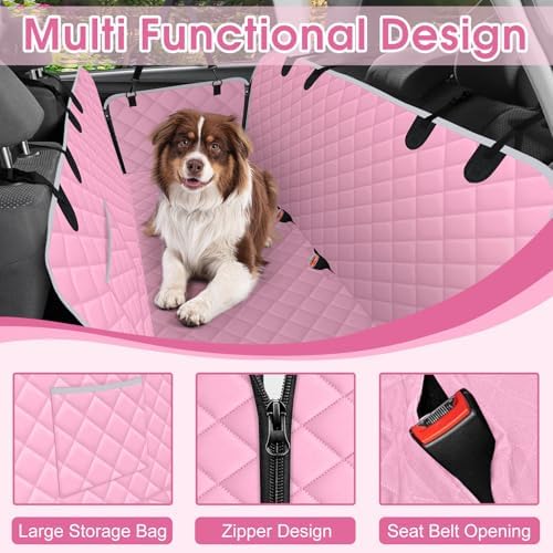 Waterproof Dog Car Seat Cover for Back Seat, Pet Hammock- L - Image 3