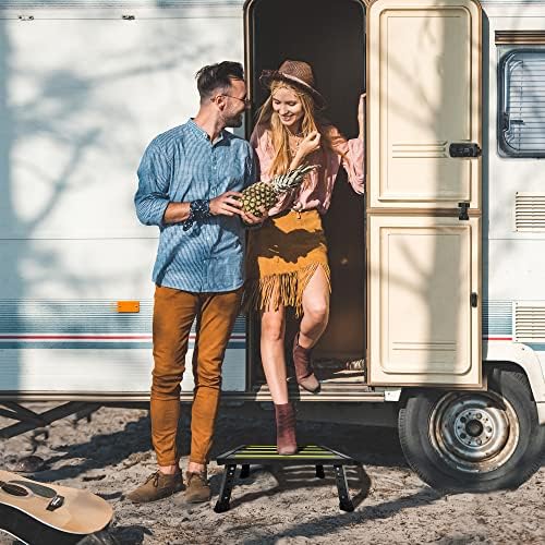 Adjustable RV Step Stool, Wide Platform, Foldable Legs - Image 5