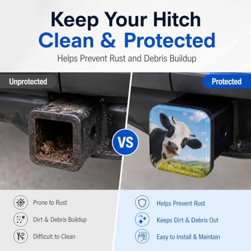 Trailer Hitch Covers Funny Cow Heavy Duty 2 Inch Hitch Cover - Image 5