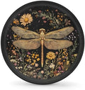 Spare Tire Cover for RV Trailer, Dragonfly Flower Waterproof Sun Leather Wheel by cfpolar
