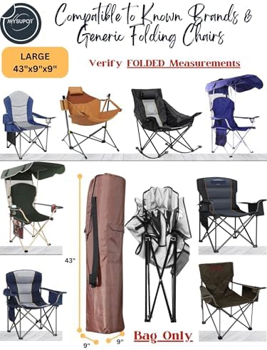 43"x9"x9" Replacement Bag for Folding Camping Chair, Camp Chairs, Yoga Mat - Image 4
