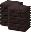 Homaxy 100% Cotton Waffle Weave Kitchen Dish Towels 12-Pack, Dark Brown by Homaxy