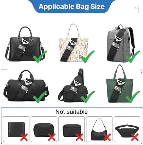 2 Pcs Luggage Straps for Suitcases, Adjustable Add Trolley Sleeve to Backpack - Image 2