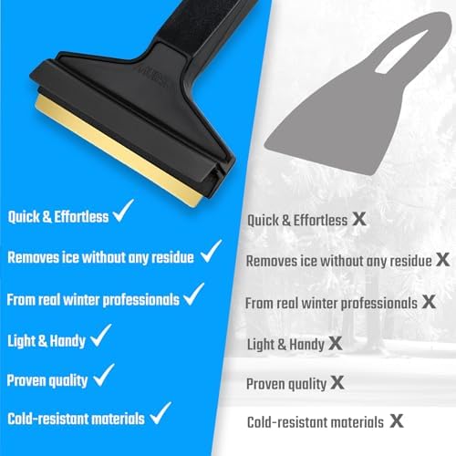 Car Brass Ice Scraper Long Handle Ice Scraper Brass Blade 14, 5 inch Ice Scraper - Image 7