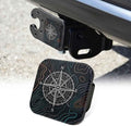 2 Inch Compass Topographic Map Trailer Hitch Cover Rubber Receiver Tube Plug Cap by Unknown