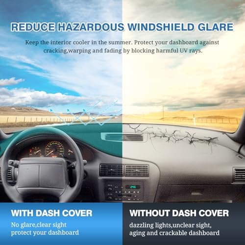 FIILINES Dash Cover for 1995-2005 Chevy/Chevrolet Cavalier, Dashboard Mat Exact - Image 6