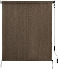 SMONTER Outdoor Sunshade Roller Shade 5'W x 8'H, Exterior Cordless Roll Up by SMONTER