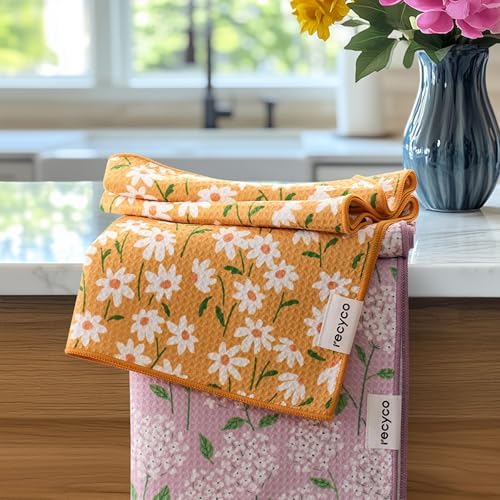RECYCO Waffle Kitchen Towel Set of 2 by RECYCOHOMECOLLECTION