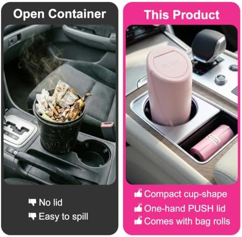 Car Trash Can, 2 Pack Leakproof Mini Garbage Bin - Image 6