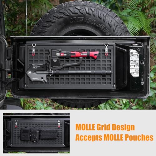 Tailgate Table Rear Foldable Cargo Shelf Tailgate Table Storage Lock Box MOLLE - Image 3