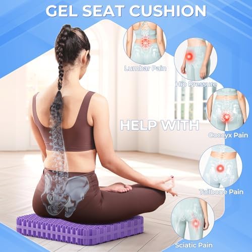 TushGuard Gel Seat Cushion for Long Sitting, Breathable Thick Patent Design - Image 3