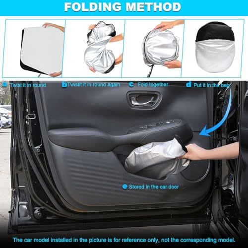 Foldable Front Windshield Sunshade fit - Image 7