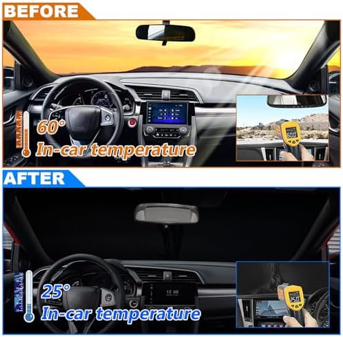 Foldable Front Windshield Sunshade fit - Image 3
