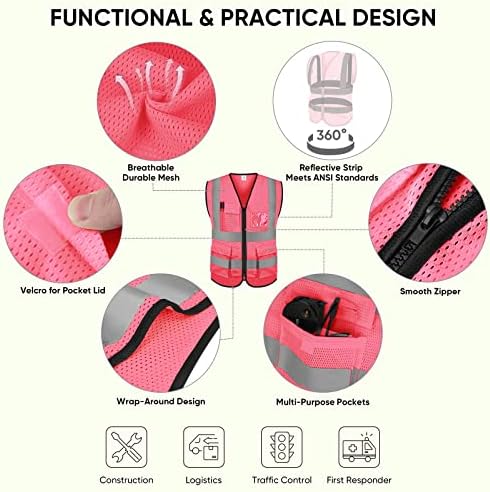 TICONN High Visibility Reflective Safety Vest - Image 2
