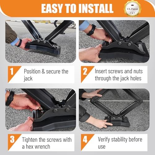 HOXWELL RV Stabilizer Jack Pads 2 Pack, Heavy Duty Rubber Scissor Jack Blocks - Image 5