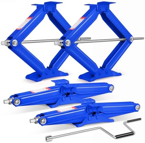 Auto Dynasty 2.5Ton Scissor Jacks 4 Pack, RV Stabilizer Leveling Scissor Car by AutoDynasty