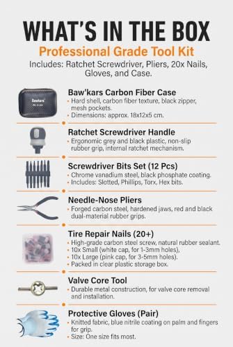 Tire Repair Rubber Nail Kit - Image 4