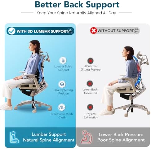 Niceeday Lumbar Support Pillow for Office Chair Car Back Support Pillow - Image 2