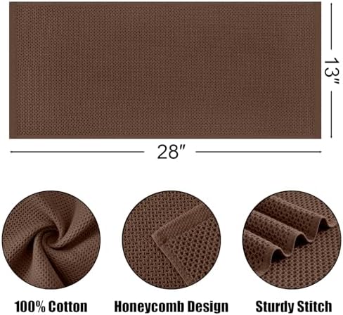 Kitinjoy 100% Cotton Waffle 4-Pack Kitchen Towels - Image 5