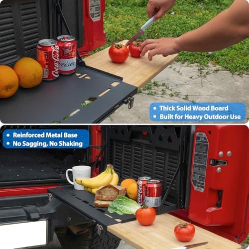 Tailgate Table for 2018-2026 Jeep Wrangler JL JLU 2/4 Door, Foldable Rear Cargo - Image 3