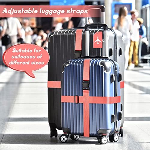 Weewooday 8 Pcs Luggage Straps Suitcase Tags Set - Image 5