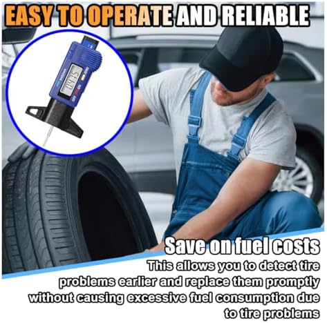 KITUREK LCD Display Tire Tread Depth Gauge, Tire Wear Gauge Tread Checker - Image 6