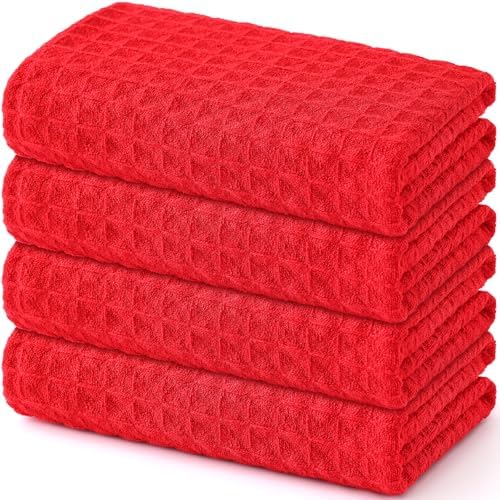 Homaxy Microfiber Waffle Weave Kitchen Towels, 4 Pack by Homaxy