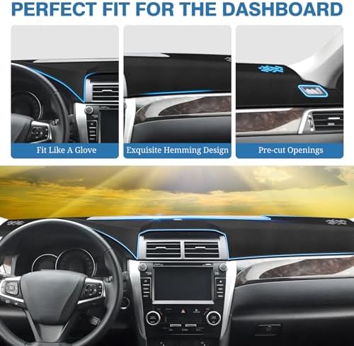 FIILINES Dash Cover for 2012-2017 Toyota Camry XV50, Dashboard Mat Exact Fit - Image 4