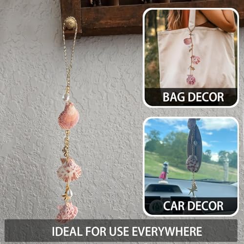 Sea Shells Car Decor, Coastal Hanging Charm - Image 4