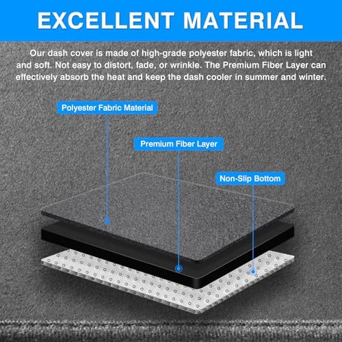 Autorder Gray Dashboard Cover Mat - Image 7